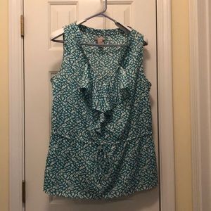 Pair of BANANA REPUBLIC pattered tanks